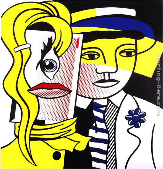 Stepping Out painting - Roy Lichtenstein Stepping Out art painting